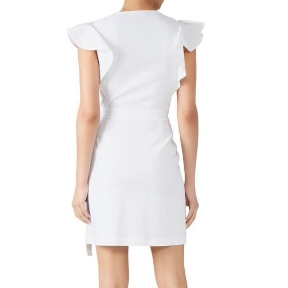 A.L.C. Sidelle Linen White Mini Wrap Dress - Picture 5 of 5